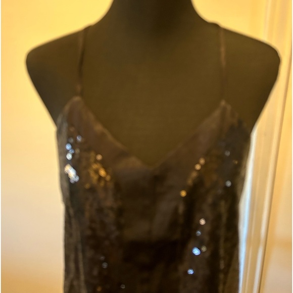 Andree by Unit Womens Racerback Sequins Tank Black NWT Small - Picture 4 of 8